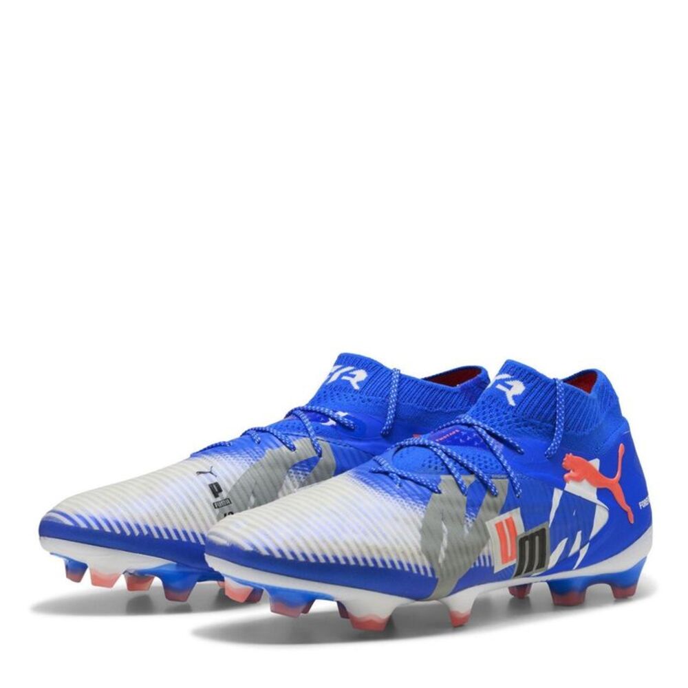 Puma Unisex Adult Future 8 Ultimate Firm Ground Football Boots / White/Blue